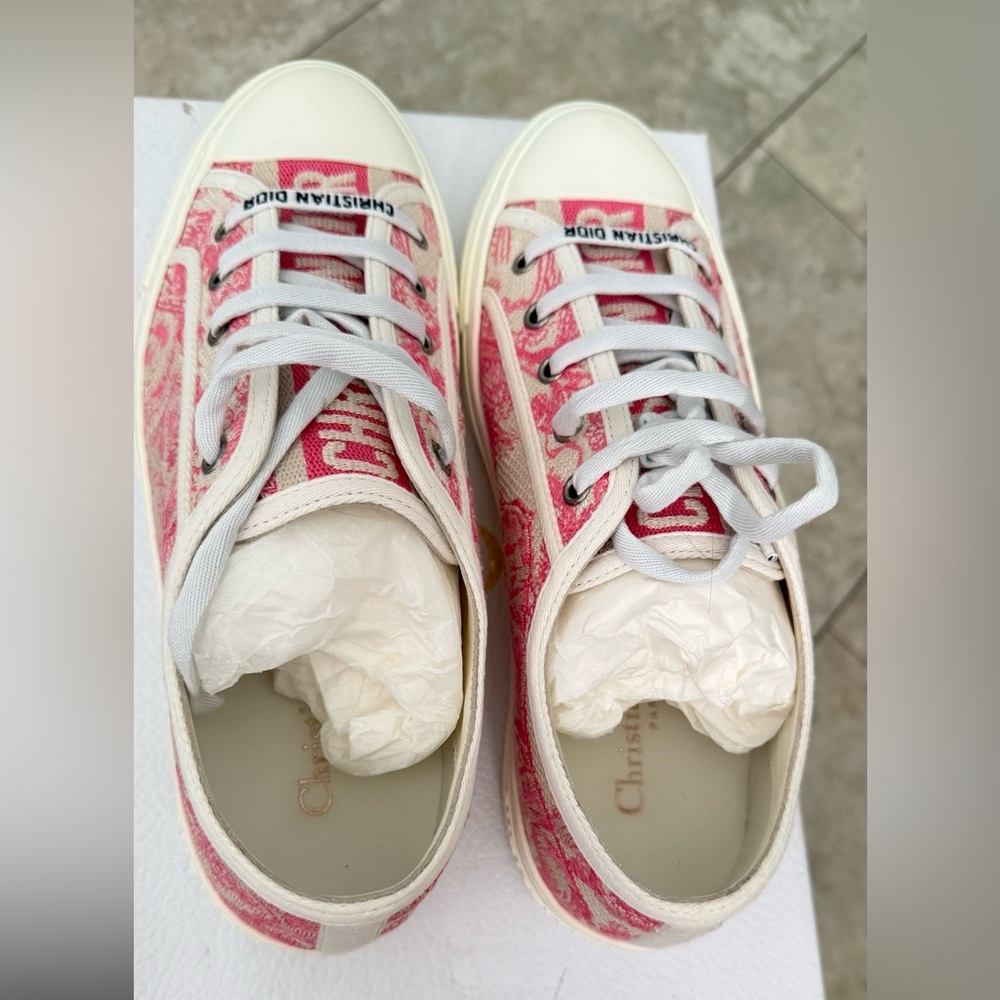 Dior Pink and White Women's Sneakers - Picture 2 of 6